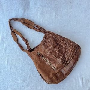 Langellotti brown Leather Shoulder bag Purse